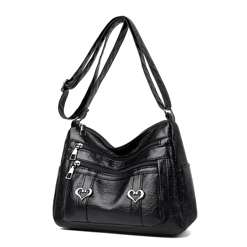 PU Leather Multi - Pockets Crossbody BagBag