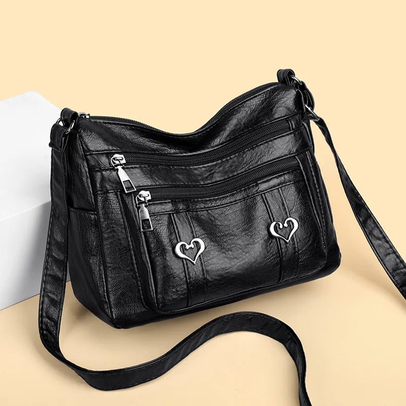 PU Leather Multi - Pockets Crossbody BagBag