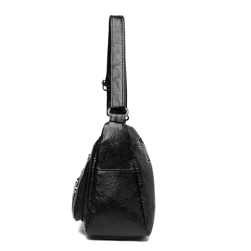 PU Leather Multi - Pockets Crossbody BagBag