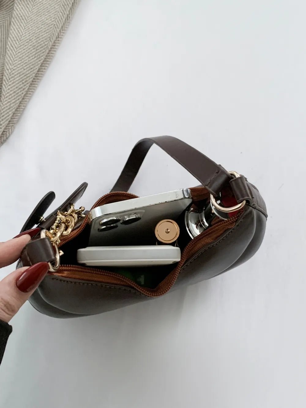 PU Leather Shoulder Bag with EarPods BagBag