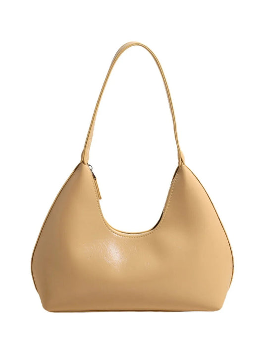 PU Leather Shoulder Bag with ZipBag