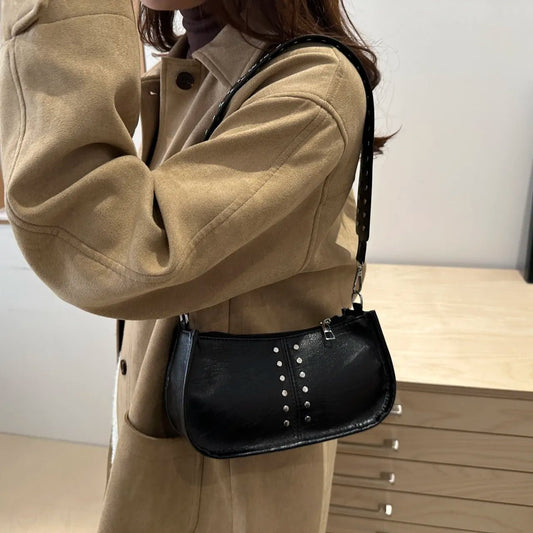 PU Leather Studded Shoulder BagBag