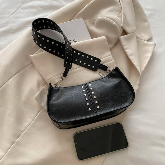 PU Leather Studded Shoulder BagBag
