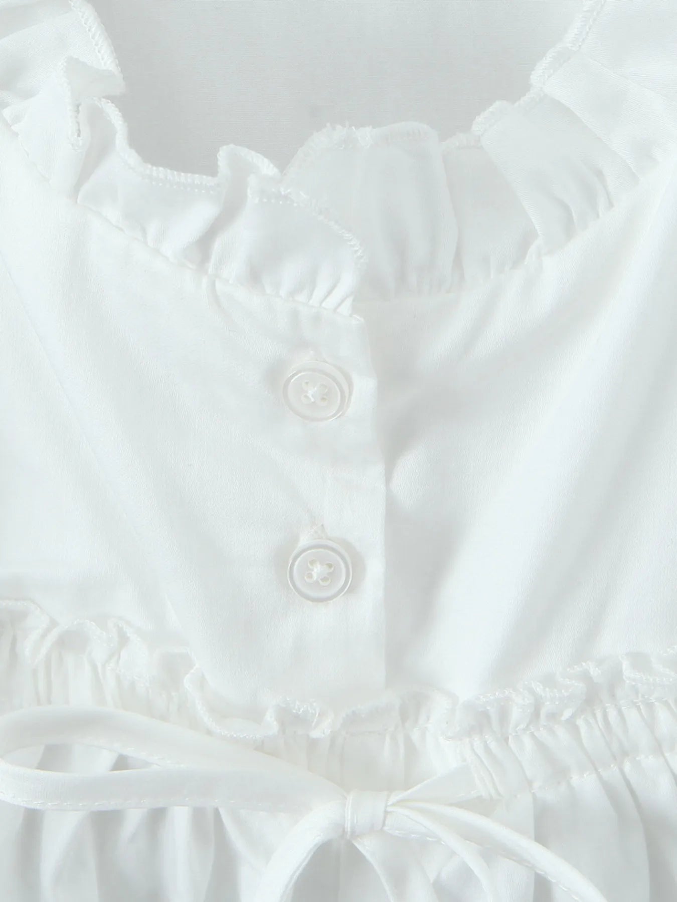 Puff Sleeve Ruffle Crop Blouse