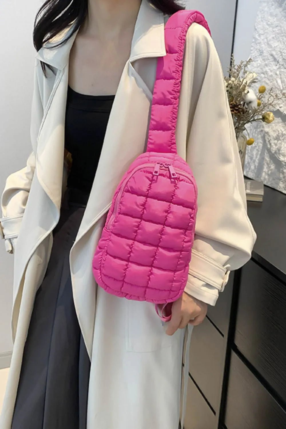 Quilted Nylon Crossbody BagBag