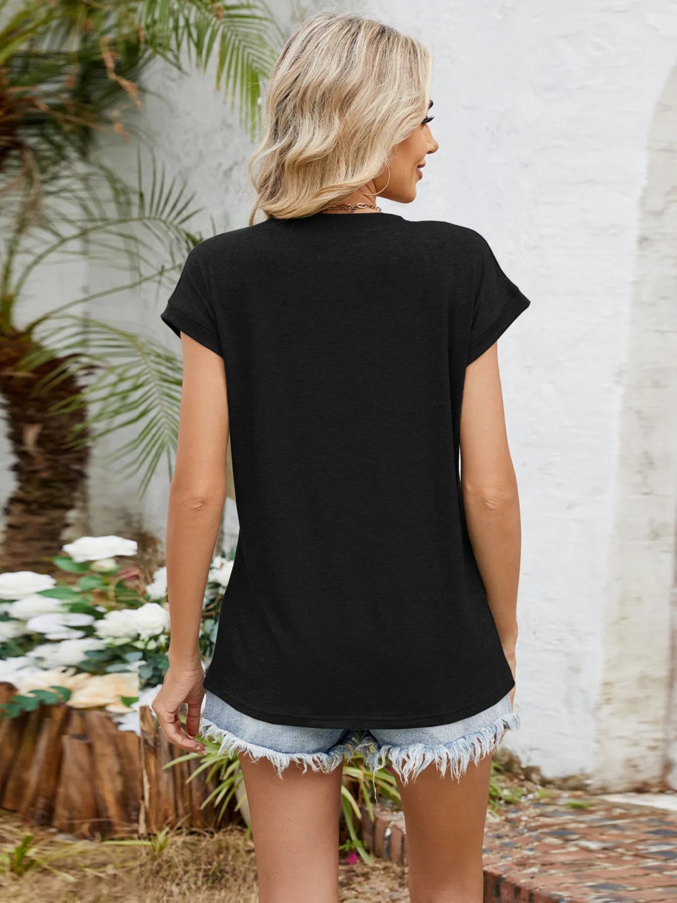 Relaxed Fit V - Neck T-Shirt