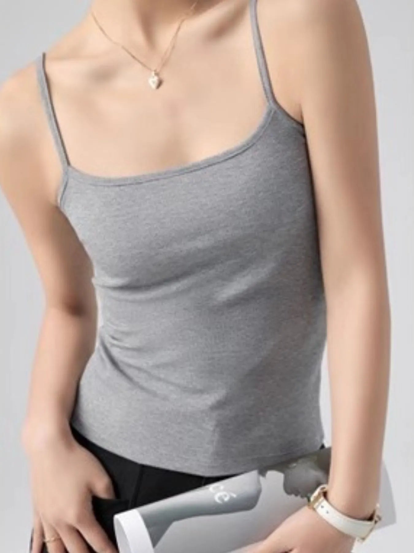 Ribbed Scoop Neck Cami Top