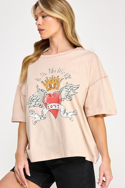 SAGE+FIG Love - Inpired Graphic Oversized T-Shirt