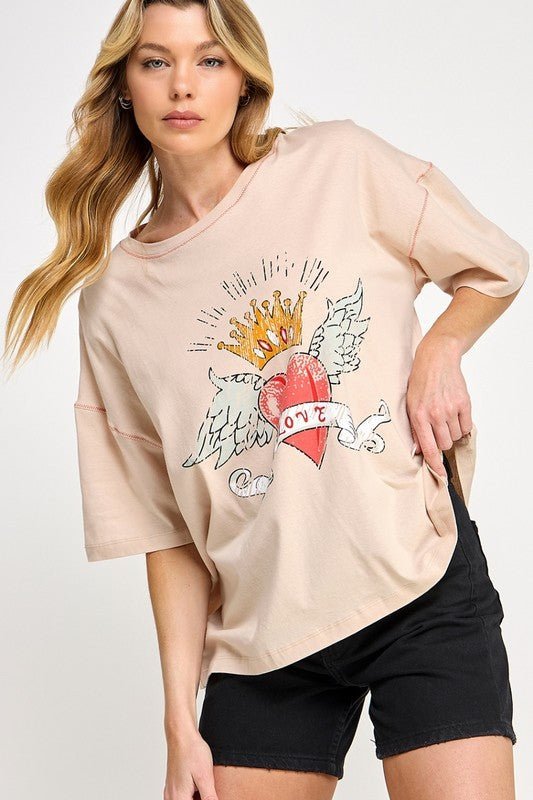 SAGE+FIG Love - Inpired Graphic Oversized T-Shirt