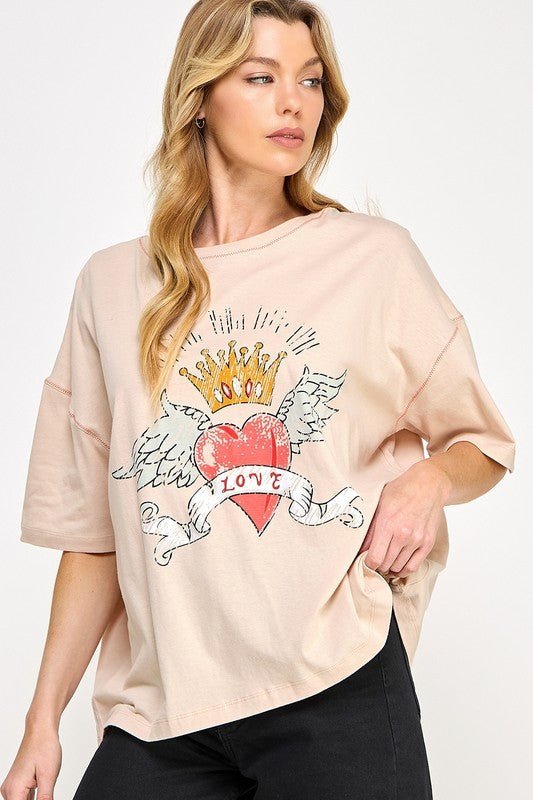 SAGE+FIG Love - Inpired Graphic Oversized T-Shirt