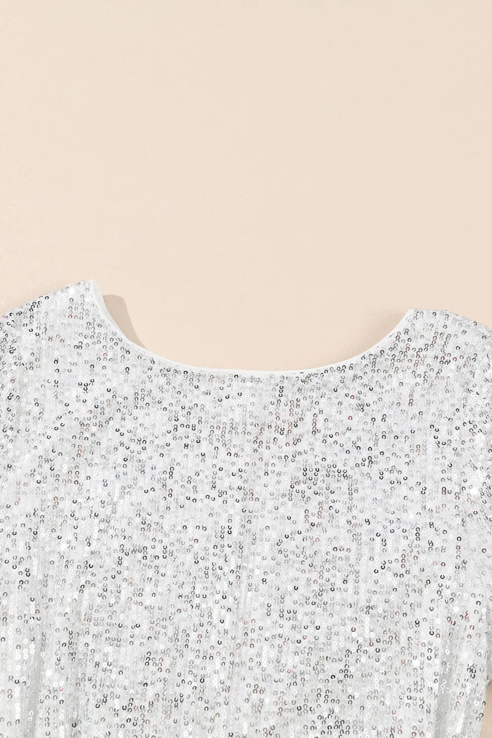 Sequin Tie Front T-Shirt Dress