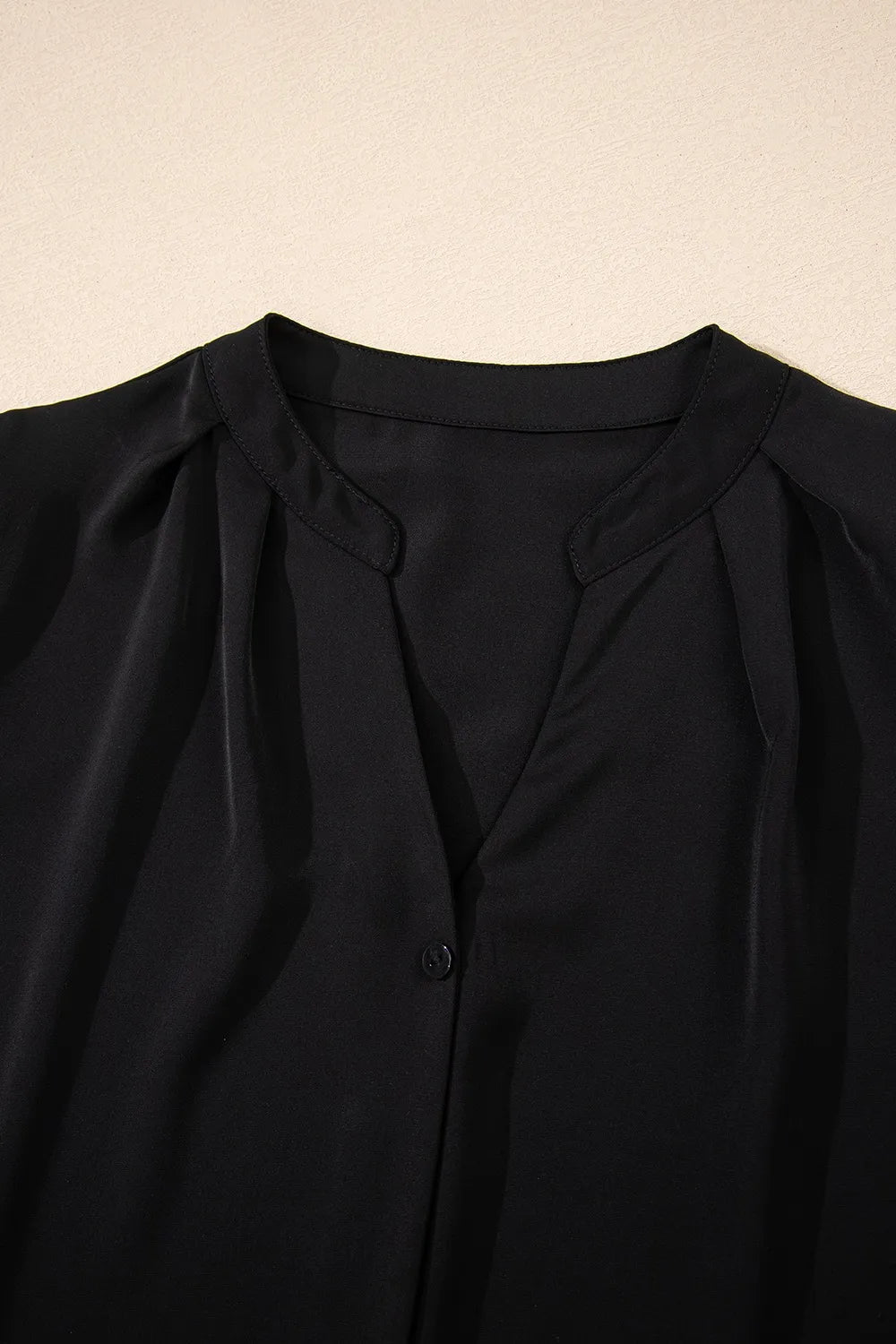 Short Sleeve Notched Blouse