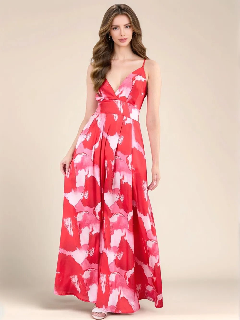 Smocked Back Tie - Dye Maxi Cami Dress