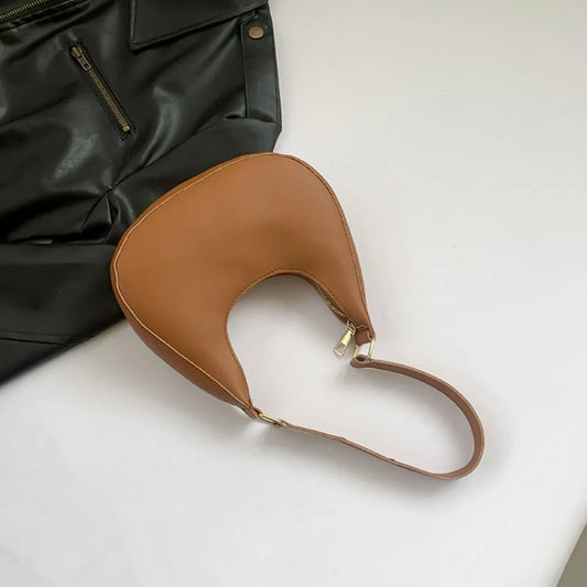 Solid Color Crescent Shoulder BagBag