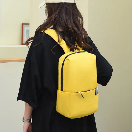 Solid Color Nylon Backpack BagBag