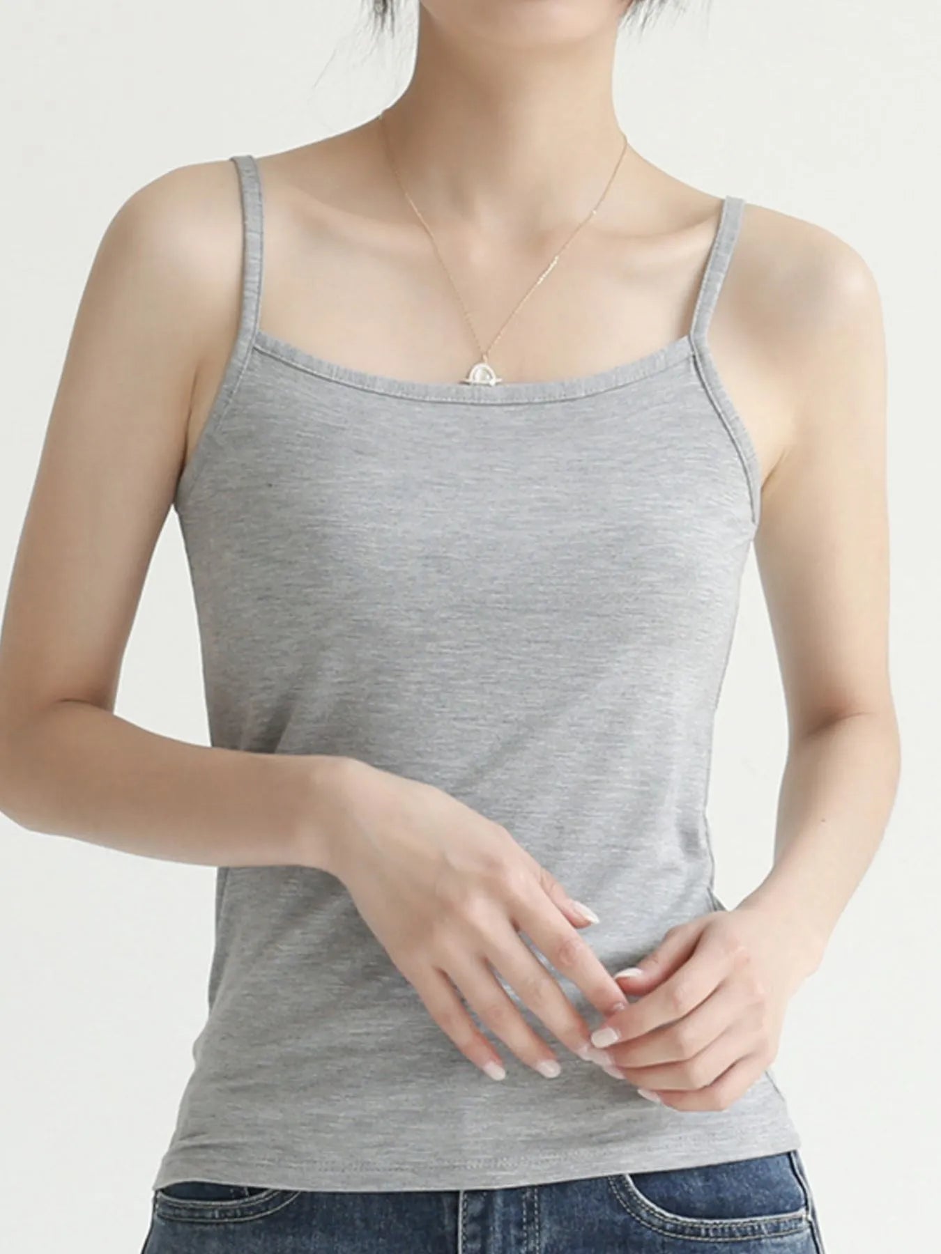 Solid Color Scoop Neck Cami