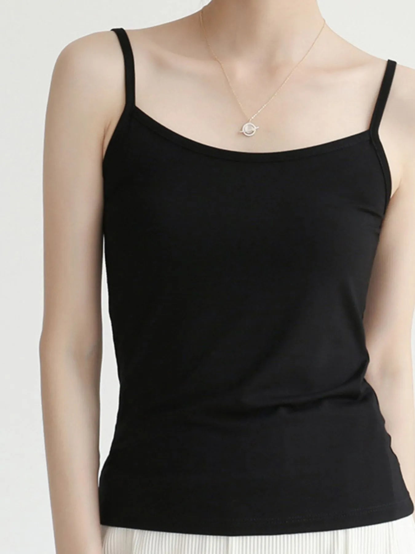 Solid Color Scoop Neck Cami