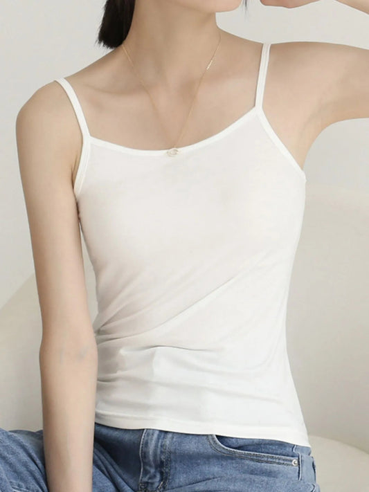 Solid Color Scoop Neck Cami