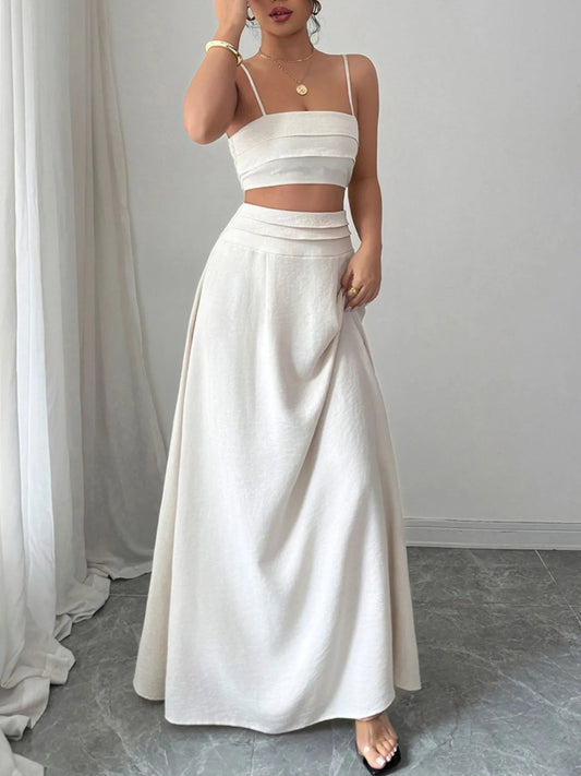 Square Neck Cami and Maxi Skirt Set
