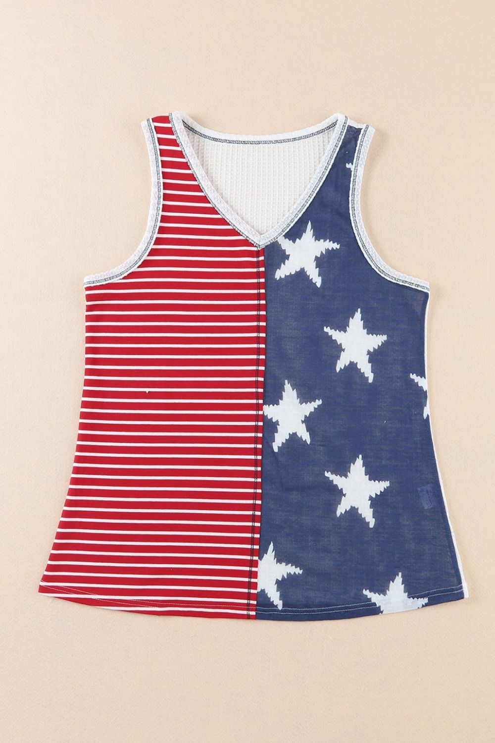 Star and Stripe V - Neck Tank