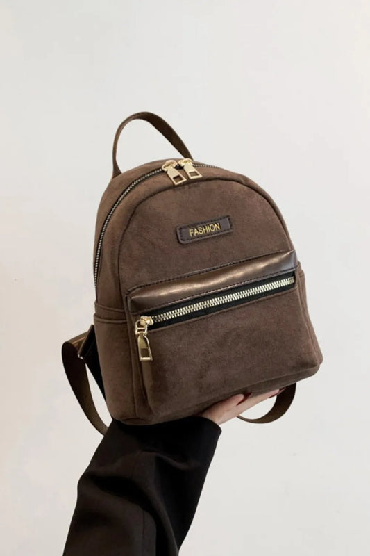 Suede Adjustable Strap Backpack BagBag