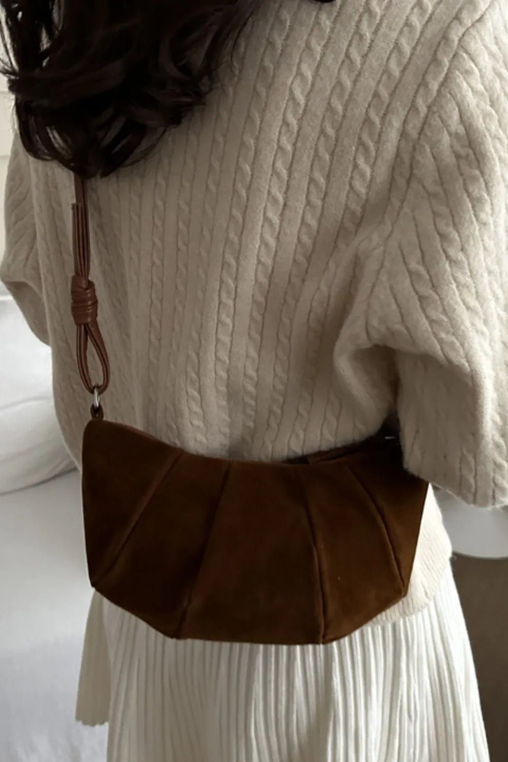 Suede Croissant Shape Shoulder BagBag