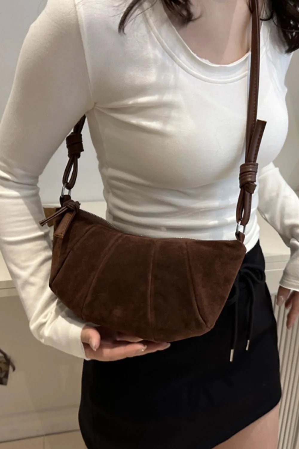 Suede Croissant Shape Shoulder BagBag