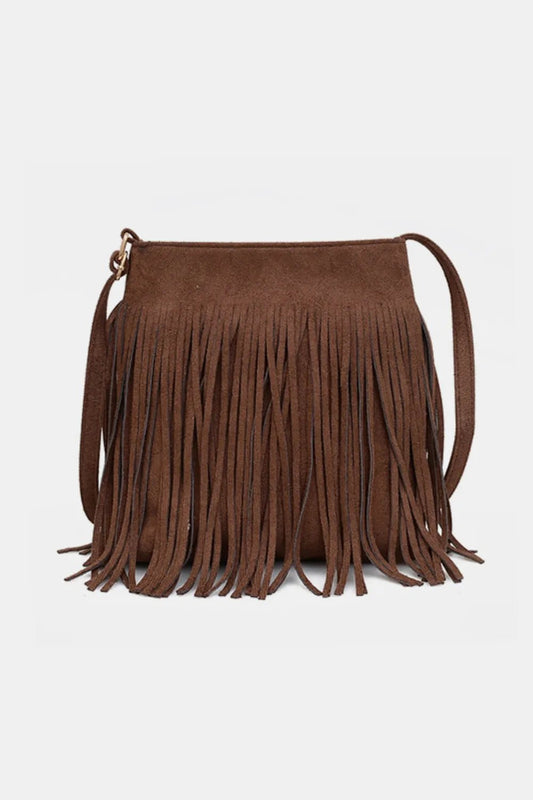 Suede Fringe Shoulder BagBag