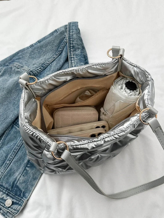 Textured Polyester Shoulder BagBag
