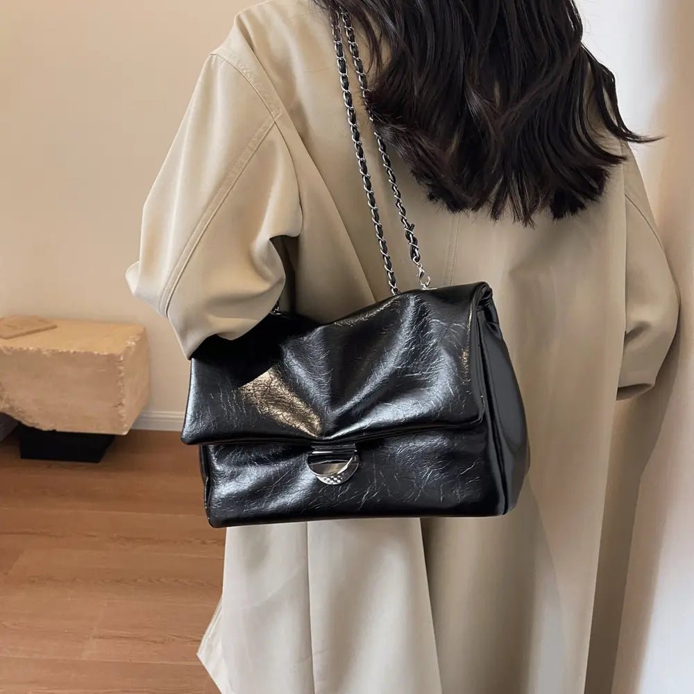Textured PU Leather Shoulder BagBag