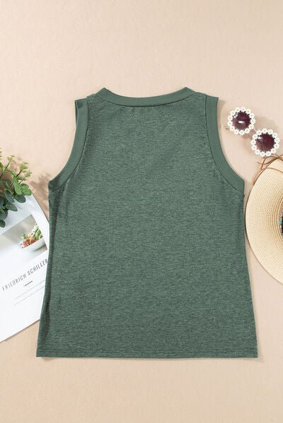 US Flag V - Neck Tank