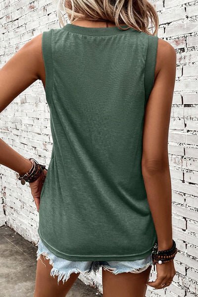 US Flag V - Neck Tank