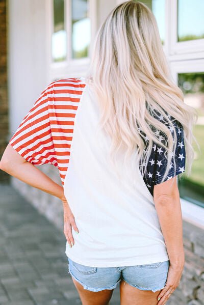 USA V - Neck Short Sleeve T-Shirt