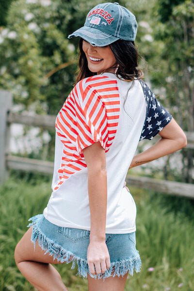 USA V - Neck Short Sleeve T-Shirt