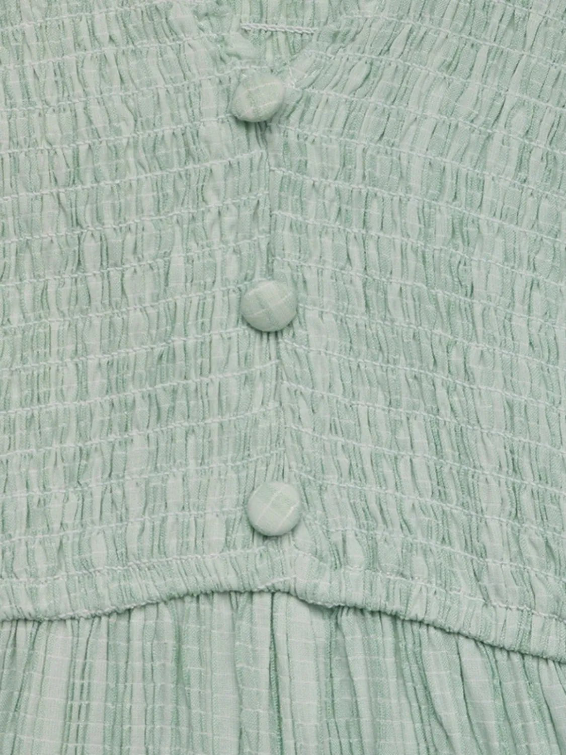 V - Neck Ruffled Cap Sleeve Dress