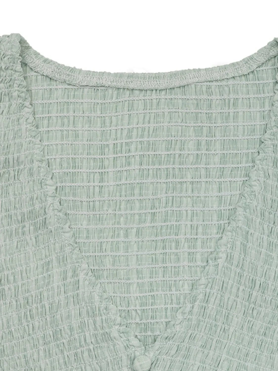 V - Neck Ruffled Cap Sleeve Dress
