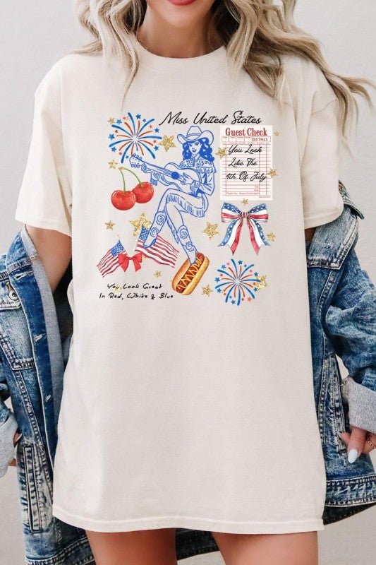 Western 4th Of July Graphic Plus Heavy Cotton Tee