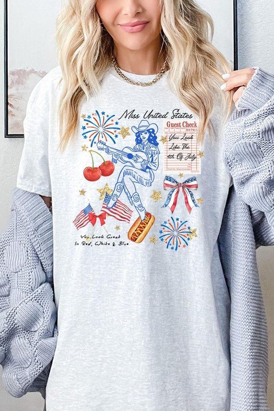 Western 4th Of July Graphic Plus Heavy Cotton Tee