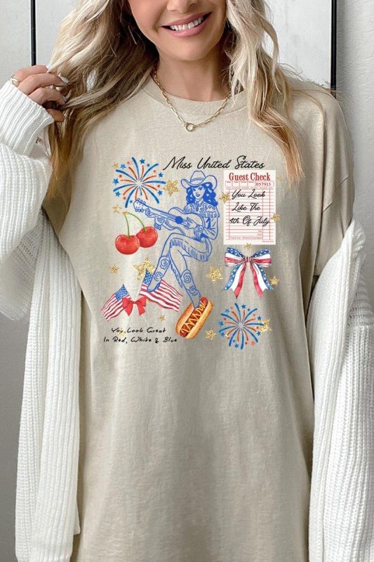 Western 4th Of July Graphic Plus Heavy Cotton Tee