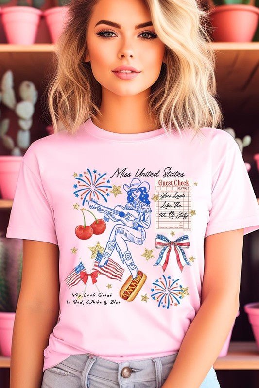 Western 4th Of July Graphic Plus Tee