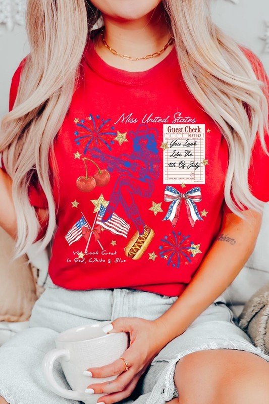 Western 4th Of July Graphic Plus Tee