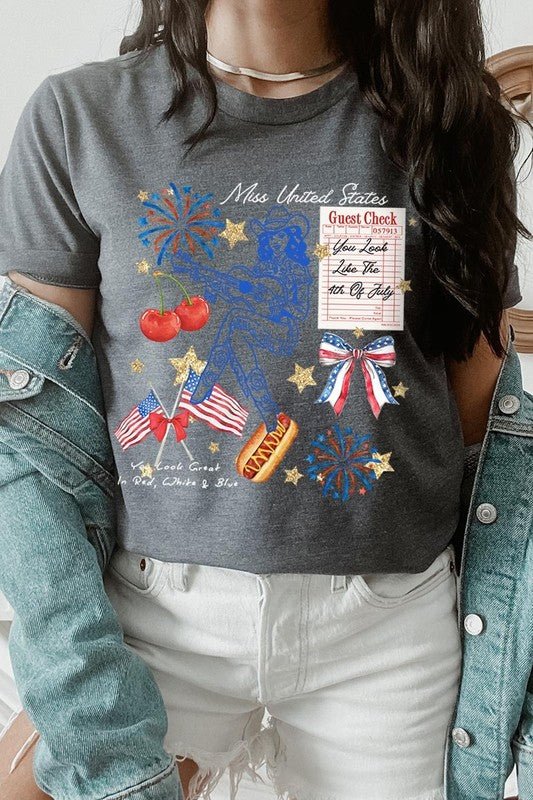 Western 4th Of July Graphic Plus Tee