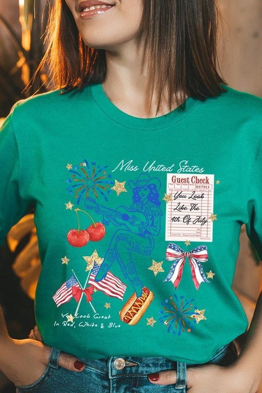 Western 4th Of July Graphic Plus Tee