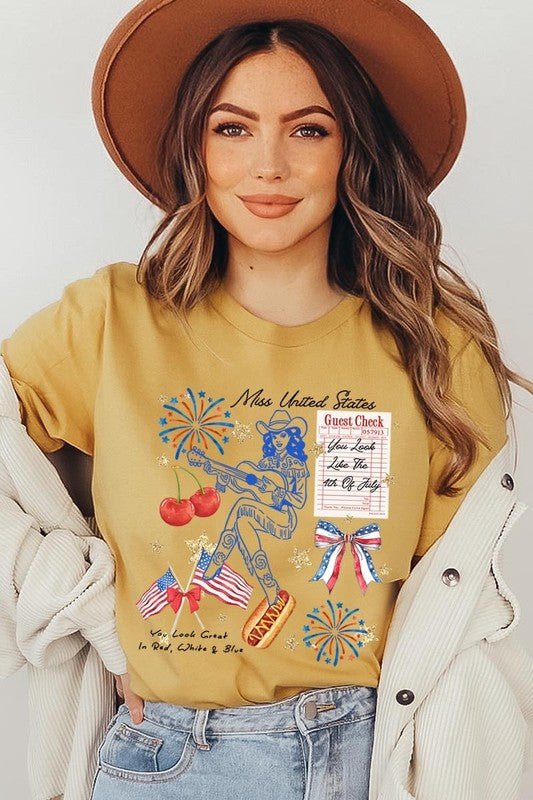 Western 4th Of July Graphic Plus Tee