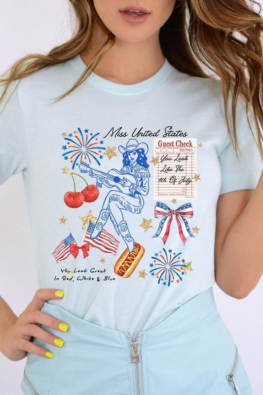 Western 4th Of July Graphic Plus Tee
