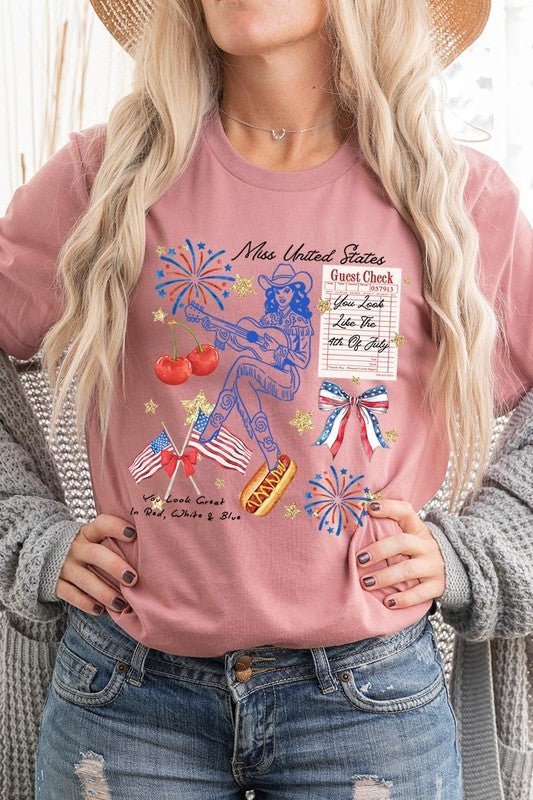 Western 4th Of July Graphic Plus Tee