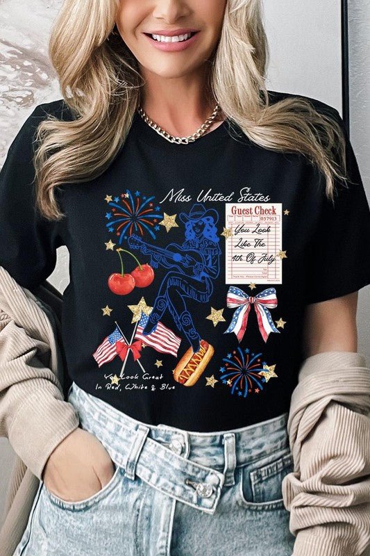 Western 4th Of July Graphic Plus Tee