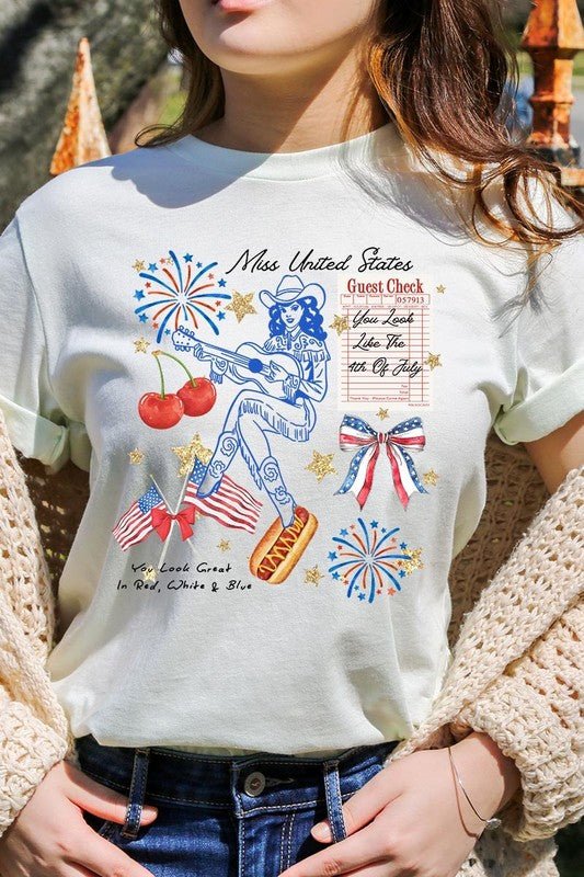 Western 4th Of July Graphic Plus Tee