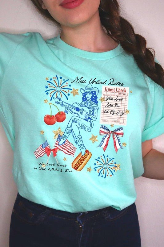 Western 4th Of July Graphic Plus Tee