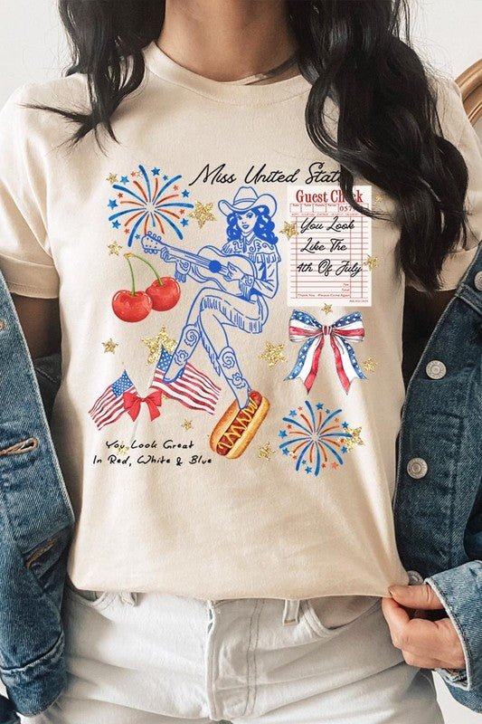 Western 4th Of July Graphic Plus Tee